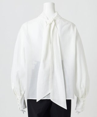 23区 【エステータ】コットンオーガンジー ブラウス ホワイト系