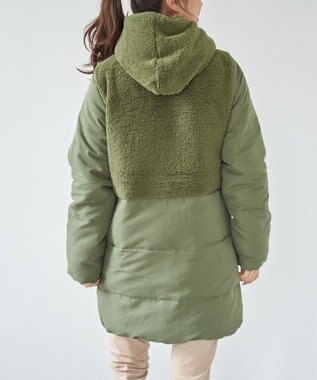 OP／FILA 【OP】切り替えボアジャケット カーキ