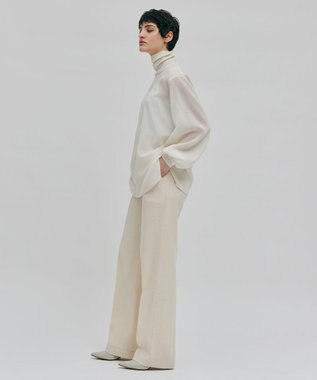 BEIGE， MILLAM / フェイクレザーパッチワイドパンツ Ecru