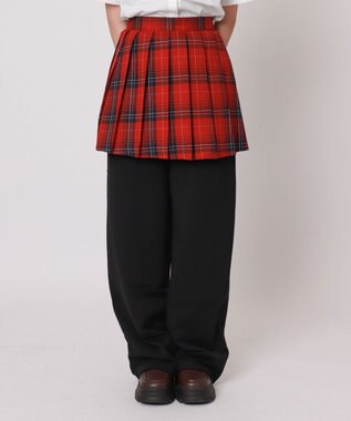 WEGO 【SCHOOLITEM/ウエストゴム】イージーストレートスウェットパンツ ブラック