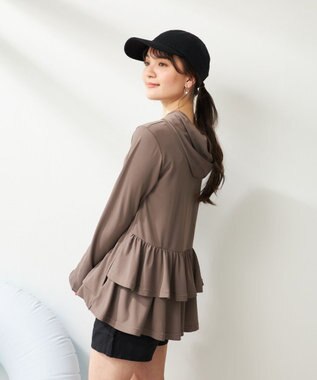 OP／FILA 【Ocean Pacific】バックフリルラッシュガード パーカー