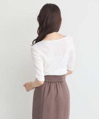 earth music&ecology ドレープデザインカットソー Off White