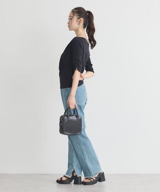 earth music&ecology ドレープデザインカットソー Black