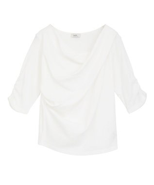 earth music&ecology ドレープデザインカットソー Off White