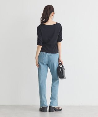 earth music&ecology ドレープデザインカットソー Black