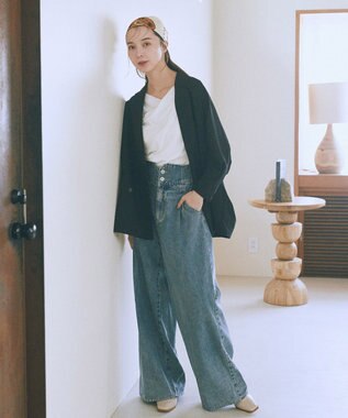 earth music&ecology ドレープデザインカットソー Off White