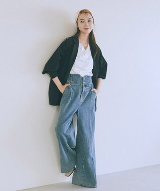 earth music&ecology ドレープデザインカットソー Off White