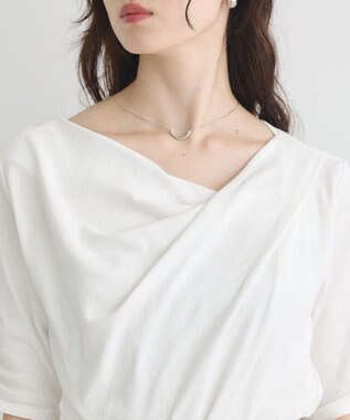 earth music&ecology ドレープデザインカットソー Off White