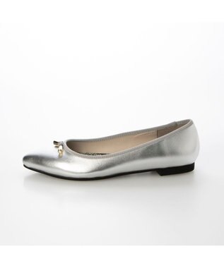 MODE ET JACOMO <carino>【レイン対応】中敷きデザインバレエシューズ シルバー