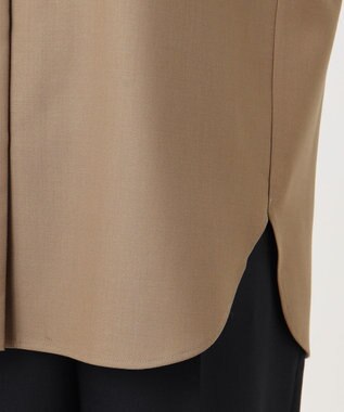 23区 S 【エステータ】ウールツイル バンドカラーシャツ ベージュ系