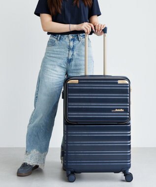 ACE BAGS & LUGGAGE Jewelna Rose ノクシエラ フロントポケット付 スーツケース 65L 09362 ジュエルナローズ ネイビー