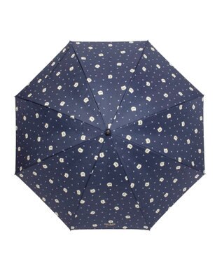 MOONBAT 【 遮光率100％/遮熱/UV】PAUL&JOE ACCESSOIRES(ポール&ジョー) 晴雨兼用日傘 ジプシー ネコ 長傘 ネイビーブルー