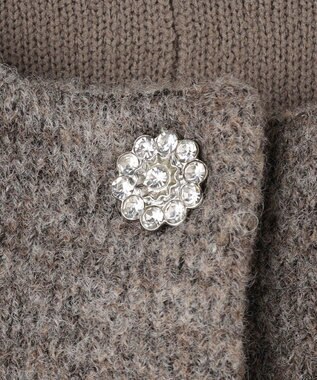 組曲 【WEB限定】プレーティングニットアウタージレ ブラウン系