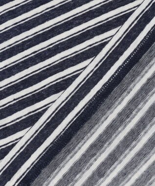 JOSEPH ABBOUD 【リネン素材/清涼感/吸水速乾】リネン天竺ボーダー Ｔシャツ ネイビー系2