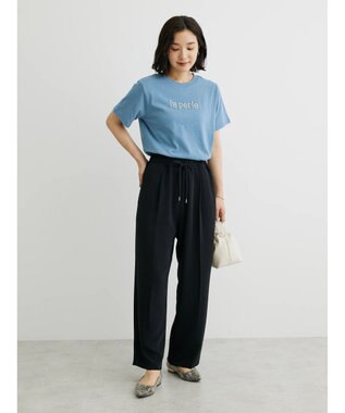 Green Parks ・ＲＡＹ　ＣＡＳＳＩＮ　パールドットロゴＴシャツ Blue