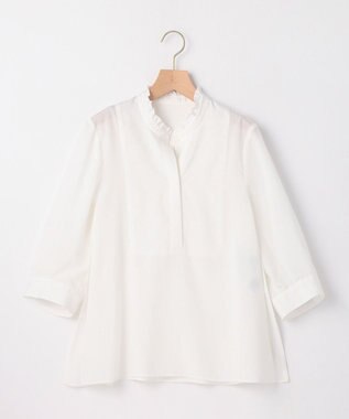 組曲 【WEB限定】ナイロンレーヨン スキッパーブラウス アイボリー系