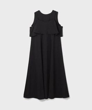 GRACE CONTINENTAL サテンレイヤードワンピース ブラック
