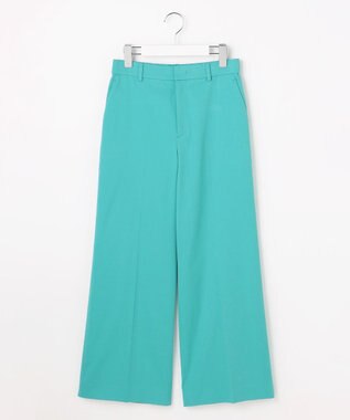 自由区 S コットンサテンクロップド丈ワイドストレート パンツ