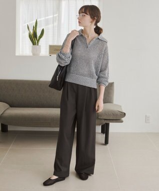 WEGO 【ANGIE VINTAGE】MIXメッシュポロニット サックス