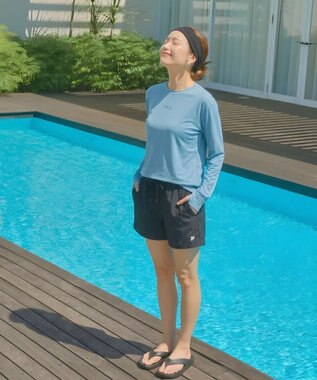 OP／FILA 【FILA】リゾート水着&カバーアップ4点セット ブルー