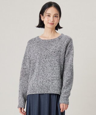 【洗える】ラメブークレ ニット