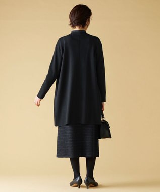 自由区 【洗える】ウールニットコンビジャージー ライトアウター ブラック系