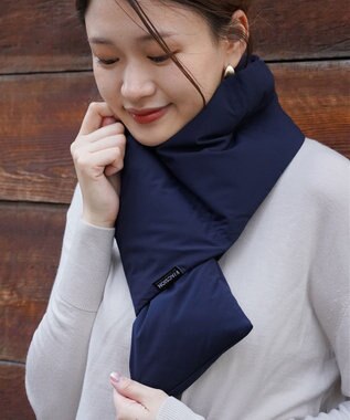 F/ACSION 【ユニセックス/防水・保温・撥水・透湿/洗える】KOMOKAKE　ダウンマフラー NAVY