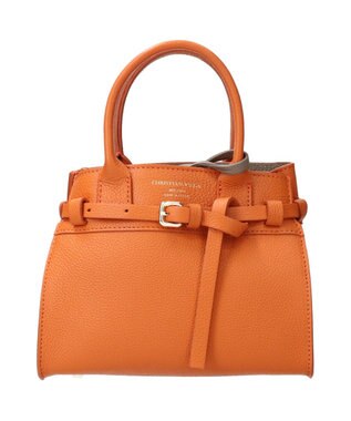 INTER-CHAUSSURES 【Christian Villa】スモールサイズレザーハンドバッグ オレンジ