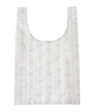 Maison de FLEUR トワルドジュイ調プリントエコバッグ Grayish Pink