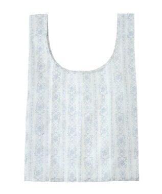 Maison de FLEUR トワルドジュイ調プリントエコバッグ Grayish Blue