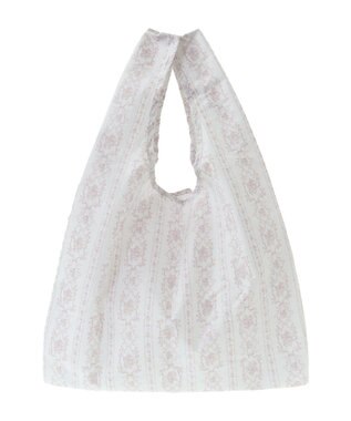 Maison de FLEUR トワルドジュイ調プリントエコバッグ Grayish Pink