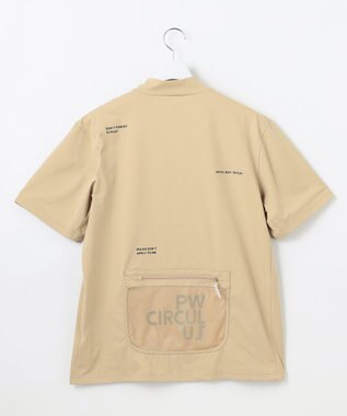 PW CIRCULUS 【吸水速乾 / UV遮蔽率99% UVカット / ストレッチ】【MEN】バックメッシュポケットモックT ゴルフ ベージュ系