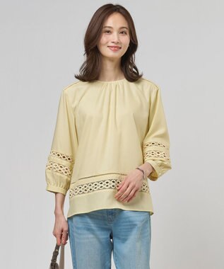 J.PRESS LADIES S スパンソフトクロス刺繍 ブラウス