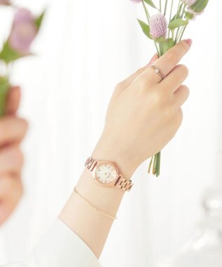 CITIZEN 【ソーラーテック電波時計】wicca ときめくダイヤ 日付あり バンド調整が簡単 5気圧防水 ピンクゴールド