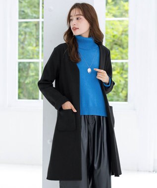 Tiaclasse 【2WAY】さらっと羽織れるFOXファーコート ブラック