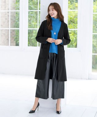 Tiaclasse 【2WAY】さらっと羽織れるFOXファーコート ブラック