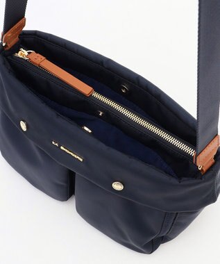 LA BAGAGERIE ダブルフロントポケットショルダー ネイビー