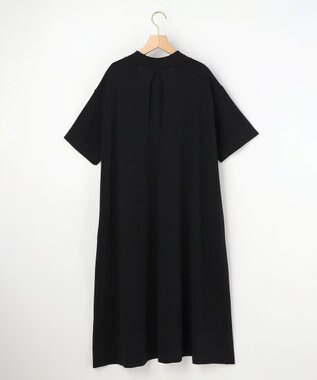 組曲 L 【先行予約】クリアストレッチスキッパーニット ワンピース ブラック系