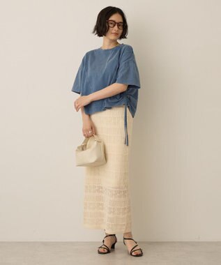 AMERICAN HOLIC ドロストピグメントショートＴシャツ Blue