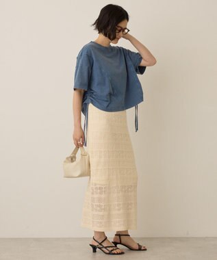 AMERICAN HOLIC ドロストピグメントショートＴシャツ Blue