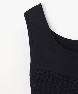 GRACE CONTINENTAL ツイードマーメイドニットワンピース ブラック