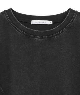 AMERICAN HOLIC ドロストピグメントショートＴシャツ Charcoal Gray