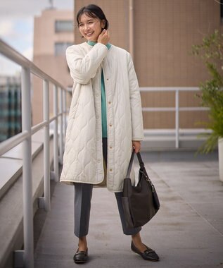 ANY 【洗濯機可/ストレッチ/ウエストゴム/裏起毛】マルチファンクションストレッチテーパードパンツ グレー