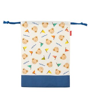 MIKI HOUSE HOT BISCUITS 【ミキハウス】 ミキハウスベア 巾着袋 紺