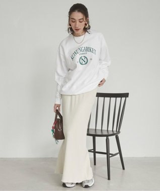 WEGO 【ANGIE VINTAGE】カレッジロゴスウェット ホワイト