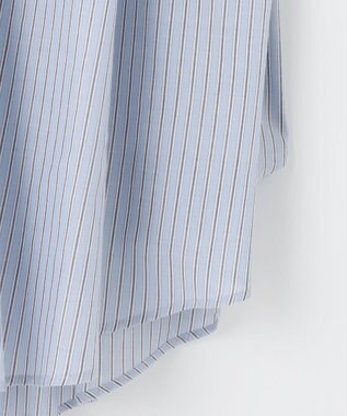 #Newans 【金子綾さんインスタライブご紹介アイテム】マルチストライプノースリーブシャツ ライトブルーストライプ