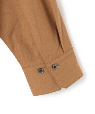 UNFILO ライトフランネル オーバーシャツ キャメル