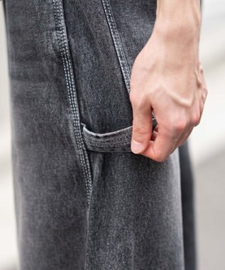 WEGO 【ユニセックス着用ITEM】イージーバレルレッグペインターパンツ デニムブラックソノタ