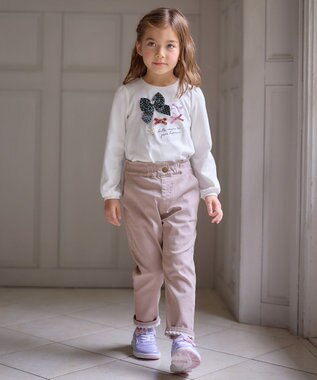 ANY KIDS リボンモチーフ Ｔシャツ オフホワイト