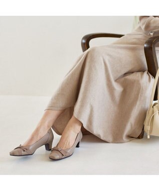 Riz raffinee <Riz raffinee>【3E】グログランリボンパンプス オーク